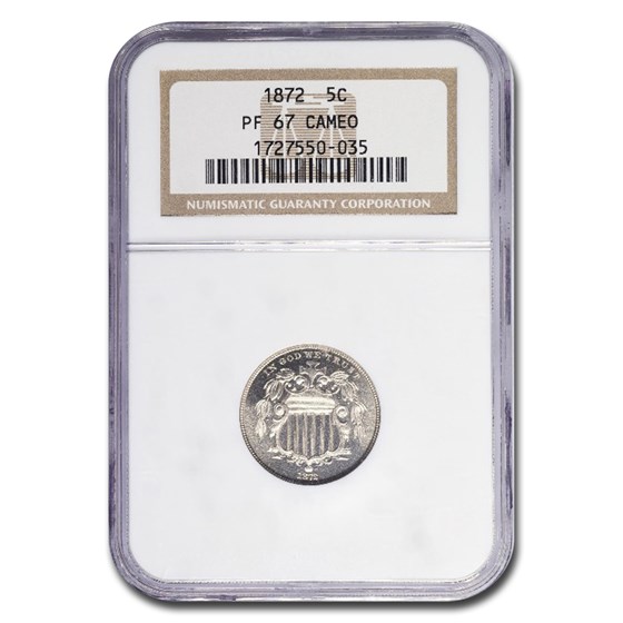 1872 Shield Nickel PF-67 Cameo NGC 1872 Shield Nickel PF-67 Cameo NGC