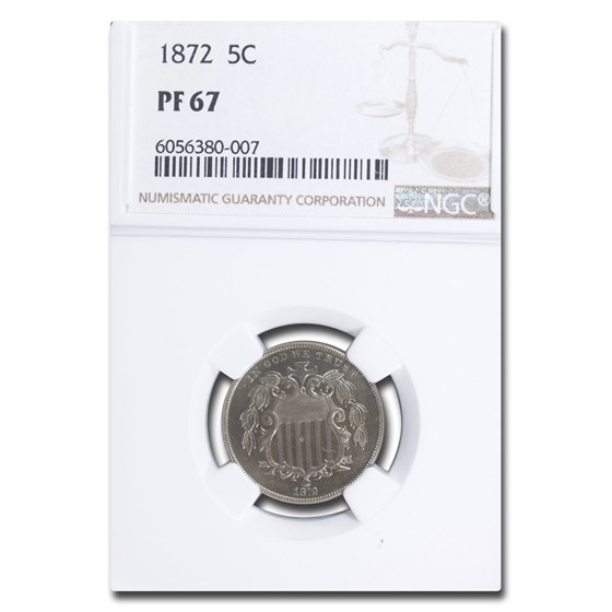1872 Shield Nickel PF-67 NGC 1872 Shield Nickel PF-67 NGC