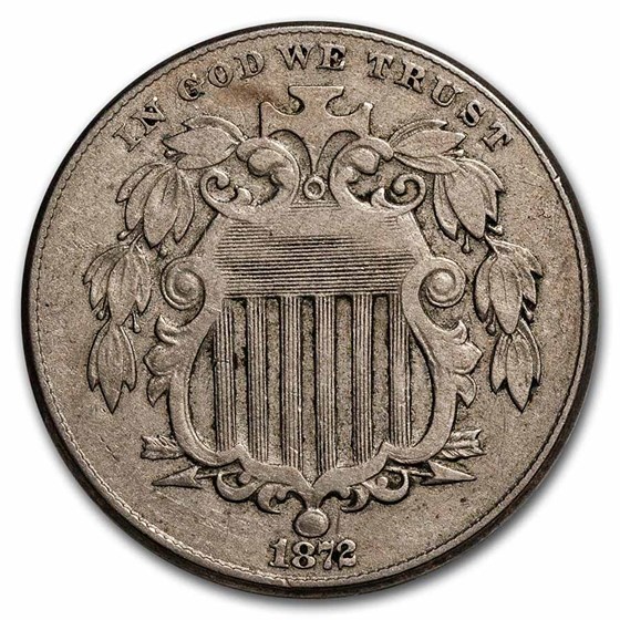 1872 Shield Nickel VF 1872 Shield Nickel VF