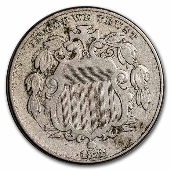 1872 Shield Nickel VG 1872 Shield Nickel VG