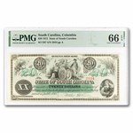1872 South Carolina $20 Revenue Bond Scrip CU-66 EPQ PMG (CR-7)