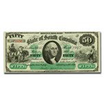 1872 South Carolina $50 Revenue Bond Scrip CU-66 EPQ PMG (CR-8)