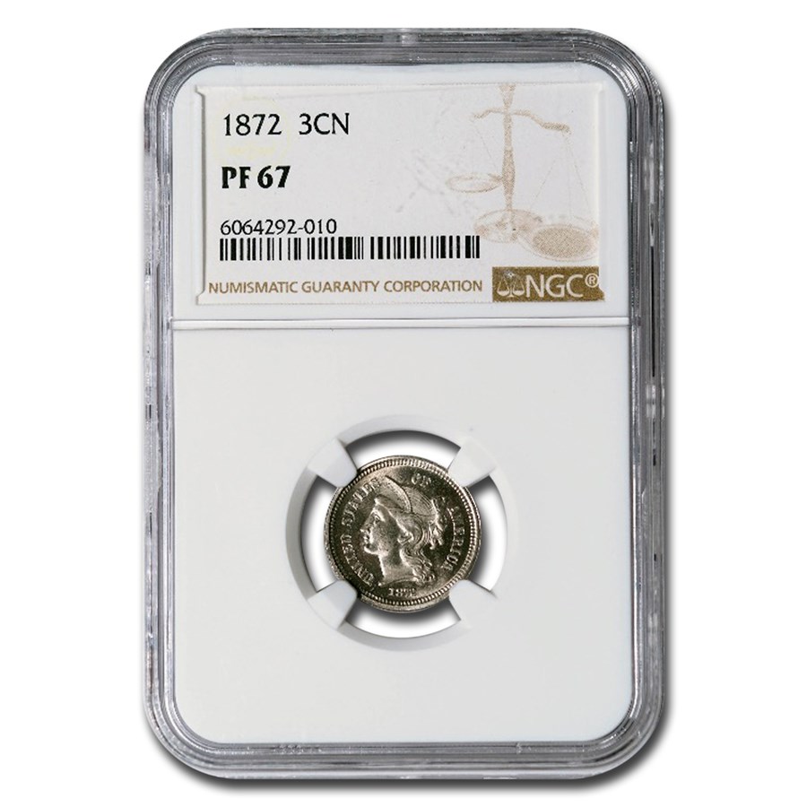 1872 Three Cent Nickel PF-67 NGC