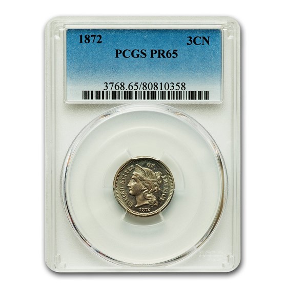 1872 Three Cent Nickel PR-65 PCGS 1872 Three Cent Nickel PR-65 PCGS
