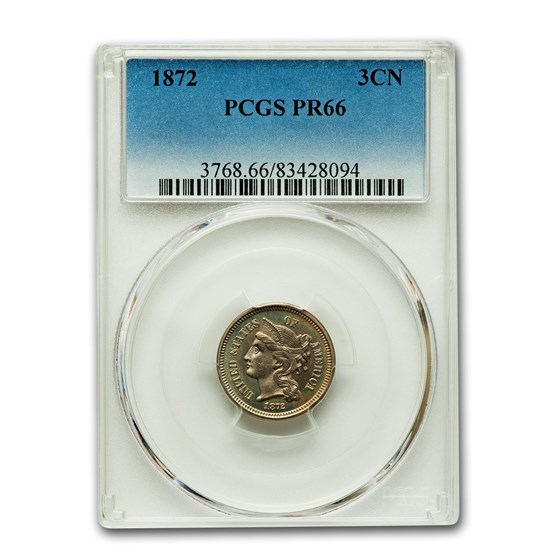 1872 Three Cent Nickel PR-66 PCGS 1872 Three Cent Nickel PR-66 PCGS