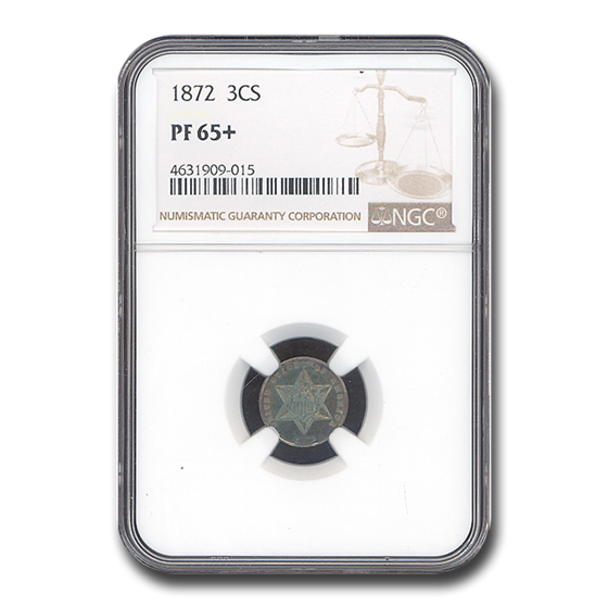 1872 Three Cent Silver PF-65+ NGC 1872 Three Cent Silver PF-65+ NGC