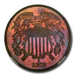 1872 Two Cent Piece PF-67 NGC (Brown)