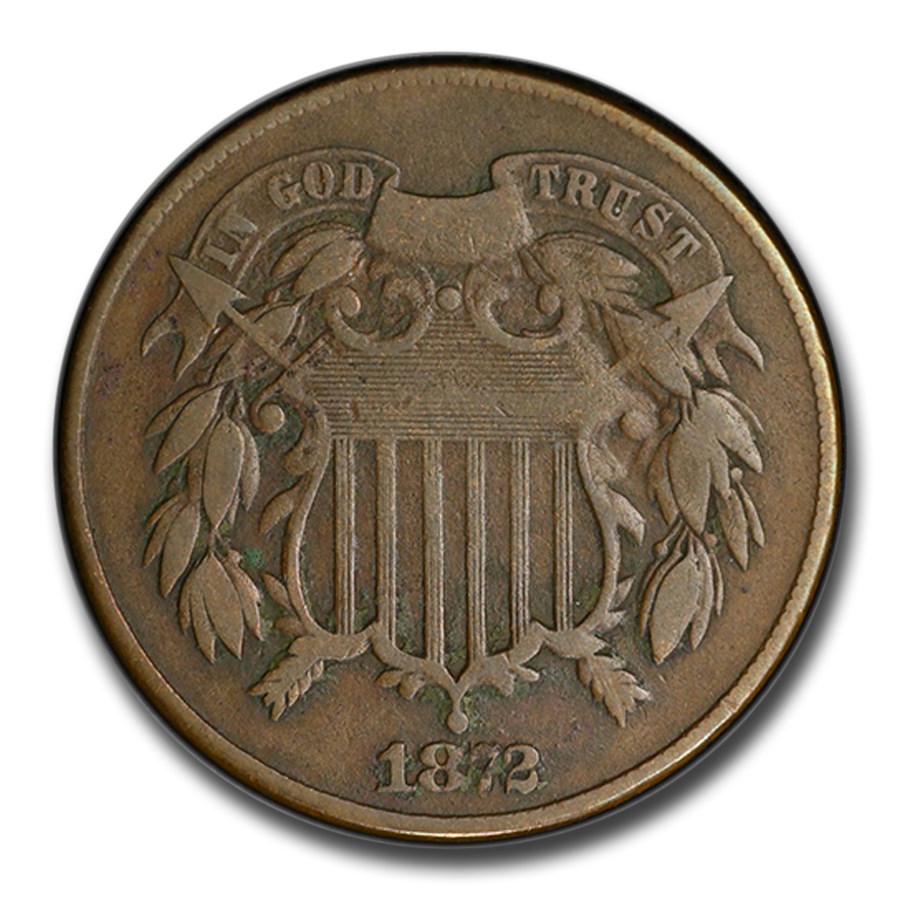 1872 Two Cent Piece VG-10 PCGS