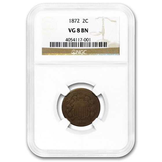 1872 Two Cent Piece VG-8 NGC 1872 Two Cent Piece VG-8 NGC