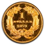 1873 $1 Indian Head Gold Open 3 MS-63 PCGS
