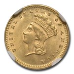 1873 $1 Liberty Head Gold MS-61 NGC (Open 3)