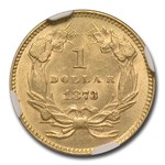 1873 $1 Liberty Head Gold MS-61 NGC (Open 3)