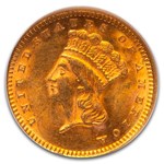 1873 $1 Liberty Head Gold MS-63 NGC (Open 3)