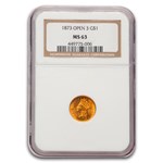 1873 $1 Liberty Head Gold MS-63 NGC (Open 3)