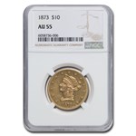 1873 $10 Liberty Gold Eagle AU-55 NGC