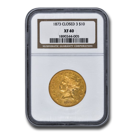 1873 $10 Liberty Gold Eagle XF-40 NGC (Closed 3) 1873 $10 Liberty Gold Eagle XF-40 NGC (Closed 3)