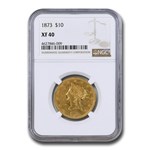 1873 $10 Liberty Gold Eagle XF-40 NGC