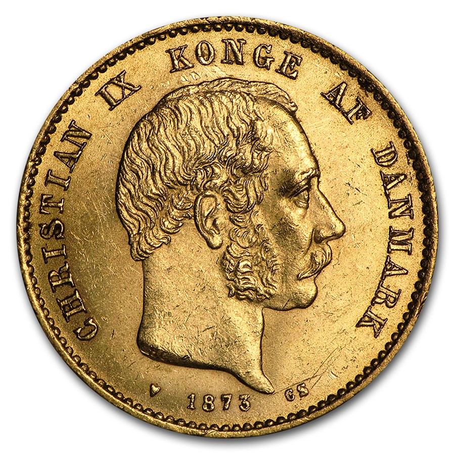 1873-1900 Denmark Gold 20 Kroner Christian IX Avg Circ