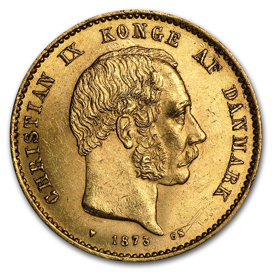 1873-1900 Denmark Gold 20 Kroner Christian IX Avg Circ 1873-1900 Denmark Gold 20 Kroner Christian IX Avg Circ