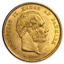 1873-1900 Denmark Gold 20 Kroner Christian IX BU
