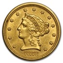 1873 $2.50 Liberty Gold Quarter Eagle Closed 3 AU