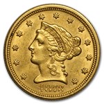 1873 $2.50 Liberty Gold Quarter Eagle Closed 3 AU