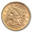 1873 $2.50 Liberty Gold Quarter Eagle Closed 3 MS-62 PCGS