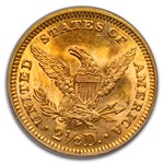 1873 $2.50 Liberty Gold Quarter Eagle Closed 3 MS-63 PCGS