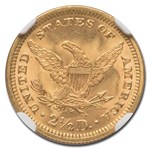 1873 $2.50 Liberty Gold Quarter Eagle MS-65 NGC