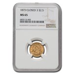 1873 $2.50 Liberty Gold Quarter Eagle MS-65 NGC