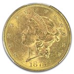 1873 $20 Liberty Gold Double Eagle Closed 3 MS-61 PCGS CAC