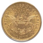 1873 $20 Liberty Gold Double Eagle MS-60 PCGS (Open 3 DDO FS-101)