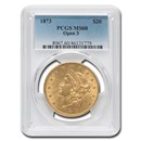 1873 $20 Liberty Gold Double Eagle MS-60 PCGS (Open 3)