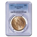 1873 $20 Liberty Gold Double Eagle MS-60 PCGS (Open 3) 1873 $20 Liberty Gold Double Eagle MS-60 PCGS (Open 3)