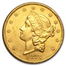 1873 $20 Liberty Gold Double Eagle Open 3 AU