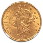 1873 $20 Liberty Gold Double Eagle Open 3 MS-60 NGC