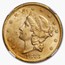 1873 $20 Liberty Gold Double Eagle Open 3 MS-61 NGC