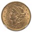 1873 $20 Liberty Gold Double Eagle Open 3 MS-61+ NGC