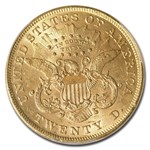 1873 $20 Liberty Gold Double Eagle Open 3 MS-61 PCGS
