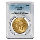 1873 $20 Liberty Gold Double Eagle Open 3 MS-61 PCGS