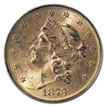 1873 $20 Liberty Gold Double Eagle Open 3 MS-62 PCGS