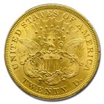 1873 $20 Liberty Gold Double Eagle Open 3 MS-63 PCGS