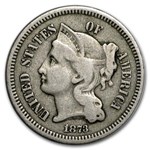 1873 3 Cent Nickel Closed 3 Fine