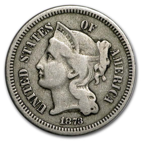 1873 3 Cent Nickel Closed 3 Fine 1873 3 Cent Nickel Closed 3 Fine