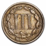 1873 3 Cent Nickel Closed 3 XF