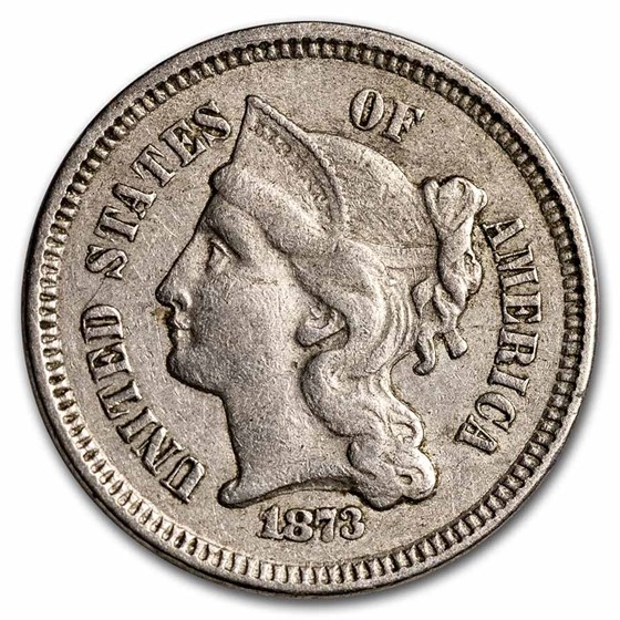 1873 3 Cent Nickel Open 3 XF 1873 3 Cent Nickel Open 3 XF