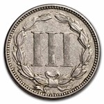 1873 3 Cent Nickel Open 3 XF