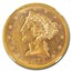 1873 $5 Liberty Gold Half Eagle MS-61 NGC