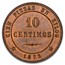 1873 Andorra 10 Centimos PF-66 NGC (Brown)