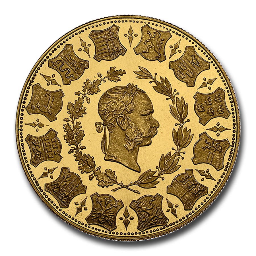 1873 Austria Gold 4 Ducats Restrike MS-67 NGC (1974, PL)